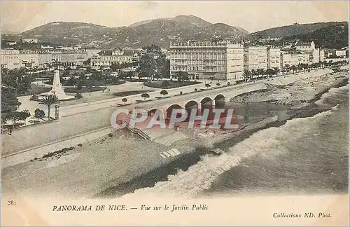 Cartes postales Panorama de Nice Vue sur le Jardin Public