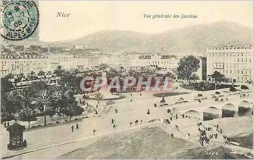 Cartes postales Nice Vue Generale des Jardins