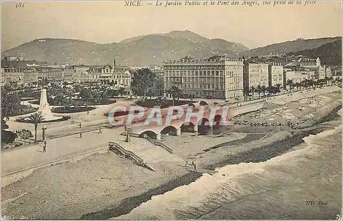 Ansichtskarte AK Nice le Jardin Public et le Pont des Anges Vue Prise de la Jetee