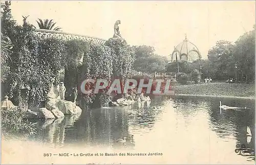 Cartes postales Nice la Grotte et le Bassin des Nouveaux Jardins