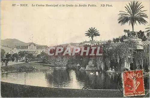 Cartes postales Nice le Casino Municipal et la Grotte du Jardin Public