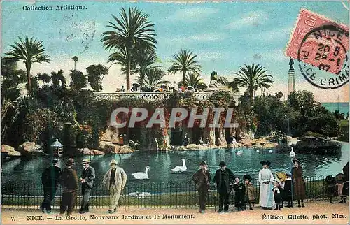 Cartes postales Nice la Grotte Nouveaux Jardins et le Monument