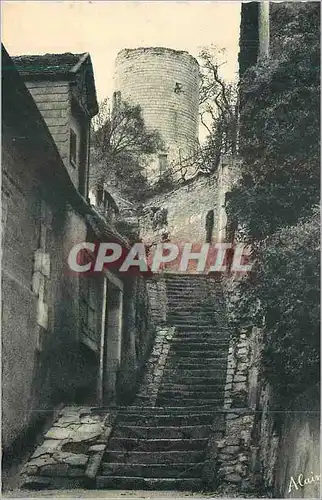 Cartes postales Saint Aignan Escalier Degres des Trois Glorieuses et Vieille Tour du Chateau