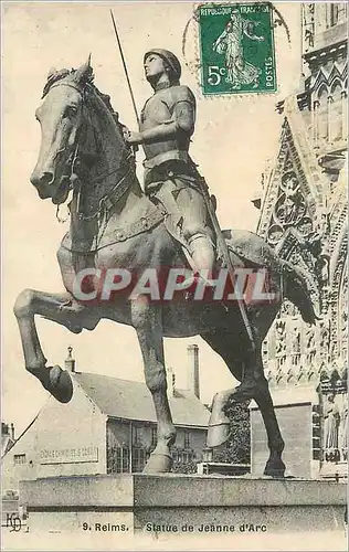 Cartes postales Reims Statue de Jeanne d'Arc