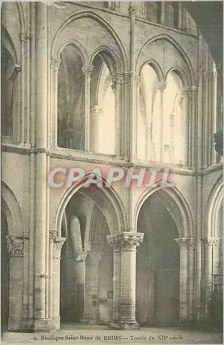 Cartes postales Reims Basilique Saint Remi Travee du 12eme