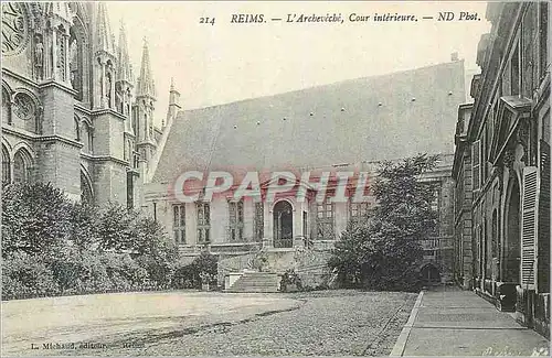 Cartes postales Reims l'Archeveche Cour Interieure