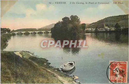 Cartes postales Vernon L'Ile Cordoy Le Pont et Vernonnet