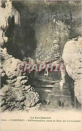 Ansichtskarte AK Padirac Le Lot Illustre Debarcadere vers le Pas du Crocodile