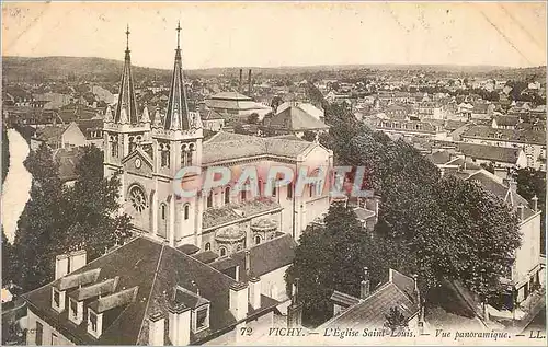 Cartes postales Vichy L'Eglise Saint Louis Vue Panoramique
