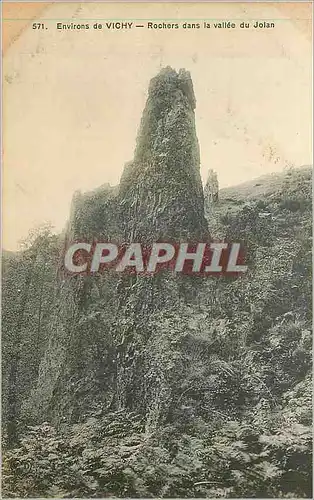 Cartes postales Environs de Vichy Rochers dans la Vallee du Jolan