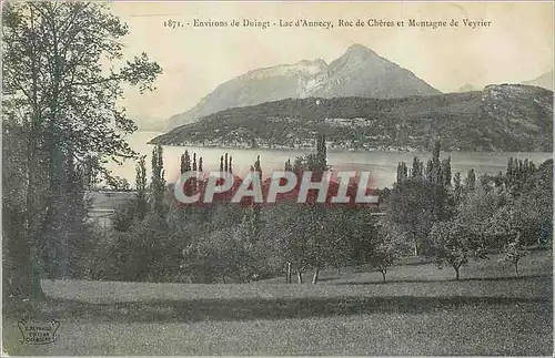 Cartes postales Environs de Duingt Lac d'Annecy Roc de Cheres et Montagne de Veyrier