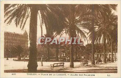 Cartes postales Toulon Place de la Liberte Allee des Palmiers
