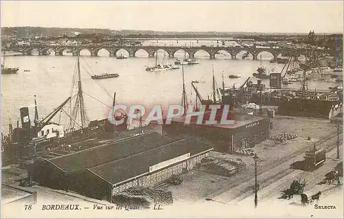 Ansichtskarte AK Bordeaux Vue sur les Quais Bateaux