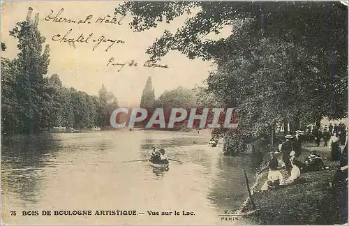 Ansichtskarte AK Bois de Boulogne Artistique Vue sur le Lac