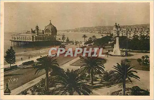 Ansichtskarte AK Nice (Alpes Maritimes) Cotes d'Azur La Douce France Les Jardins Albert Ier et le Palais de la Je