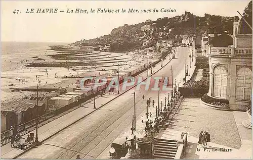 Cartes postales Le Havre La Heve La Falaise et la Mer Vues du Casino