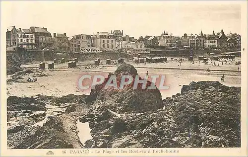 Cartes postales Parame La Plage et les Rochers a Rochebonne