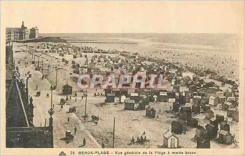 Cartes postales Berck Plage Vue Generale de la Plage a Maree Basse
