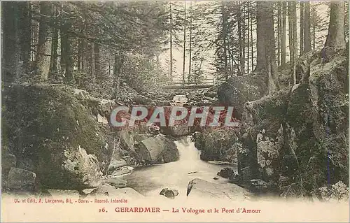 Ansichtskarte AK Gerardmer La Vologne et le Pont d'Amour