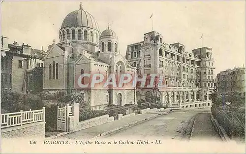 Ansichtskarte AK Biarritz L'Eglise Russe et le Carlton Hotel Russie Russia