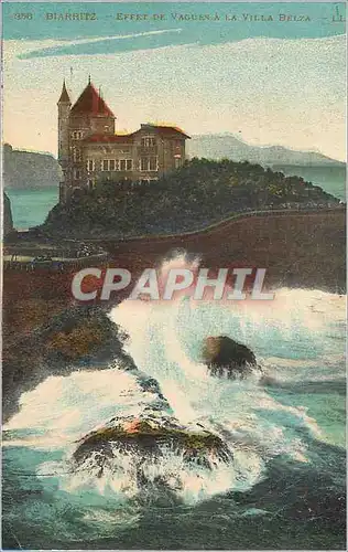 Cartes postales Biarritz Effet de Vagues a la Villa Belza