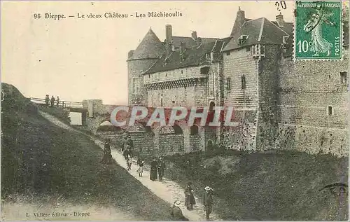 Cartes postales Dieppe Le Vieux Chateau Les Machicoulis