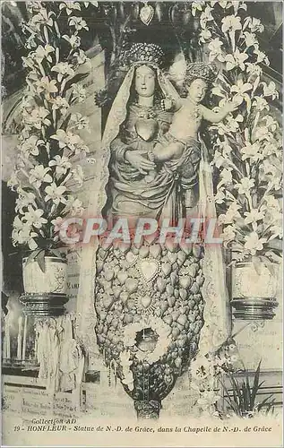 Cartes postales Honfleur Statue de N D de Grace dans la Chapelle de N D de Grace