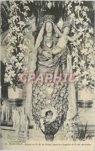 Cartes postales Honfleur Statue de N D de Grace dans la Chapelle de N D de Grace
