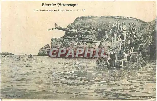 Cartes postales Biarritz Pittoresque Les Plangeurs au Port Vieux