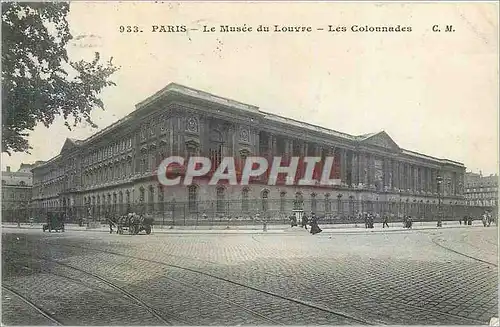 Ansichtskarte AK Paris Le Musee du Louvre Les Colonnades