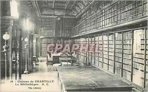 Cartes postales Chateau de Chantilly la Bibliotheque