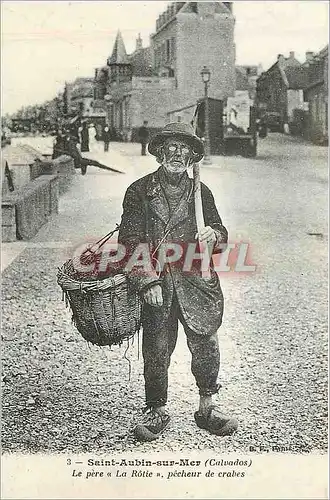 REPRO Saint Aubin sur Mer (Calvados) le Pere la Rotie Pecheur de Crabes