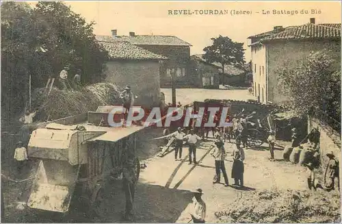 REPRO Revel Tourdan (Isere) la Battage du Ble