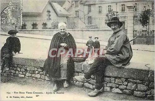 Ansichtskarte AK Nos Bons Vieux Creusois Apres le Marche