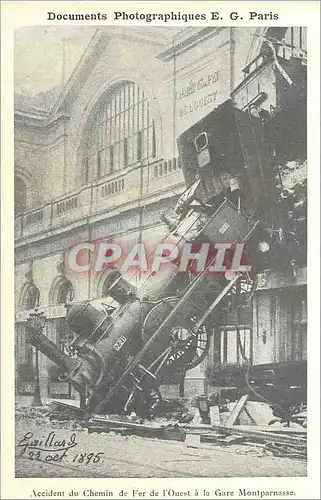 REPRO Gare Montparnasse Accident du Chemin de Fer de l'Ouest Train