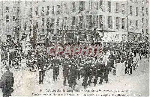REPRO Catastrophe du Dirigeable Republique le 25 Septembre 1909 Funerailles des Victimes a Versaille