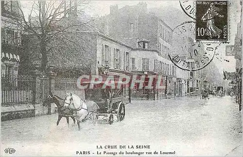 REPRO Paris La Crue de la Seine Le Passage du Boulanger rue de Lourmel
