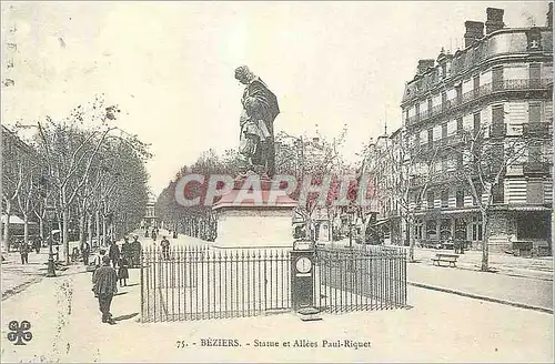 REPRO Beziers Statue et Allees Paul Riquet