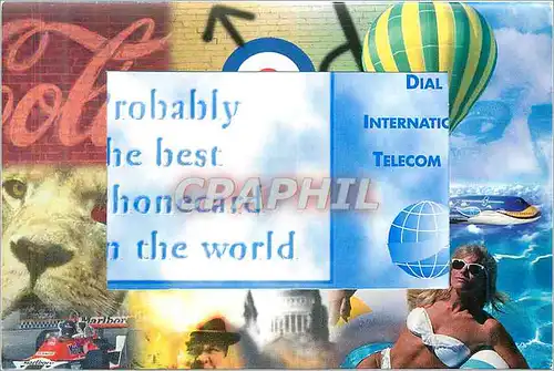 Carte Dial International Telecom Voiture de course Mongolfiere Coca Cola Coca-Cola