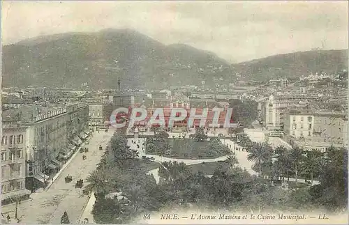 Cartes postales Nice L'Avenue Massena et le Casino Municipal