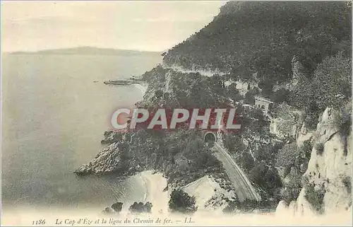 Cartes postales Le Cap d'Eze et la Ligne du Chemin de Fer