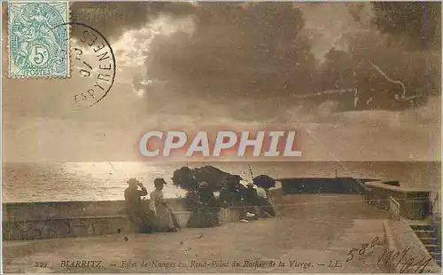 Cartes postales Biarritz Effet de Nuages au Rond du Rocher de la Vierge