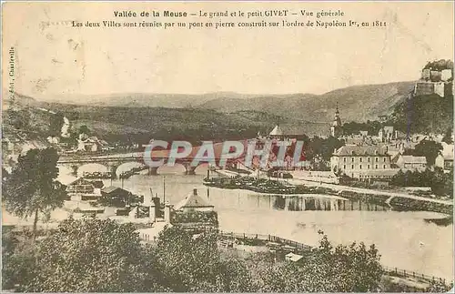 Cartes postales Vallee de la Meuse Le Grand et le Petit Givet Vue Generale