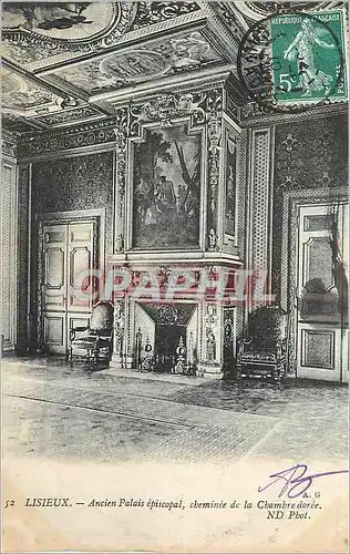 Cartes postales Lisieux Ancien Palais Episcopal Cheminee de la Chambre Doree