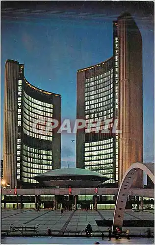 Cartes postales moderne Toronto Ontario Canada The New City Hall Illuminated
