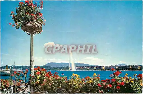 Cartes postales moderne Geneve La Rade et le Jet d'Eau