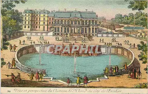 Cartes postales Veue et Perspective du Chateau de St Cloud du Cote de L'Escalier