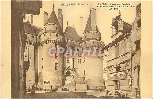 Cartes postales Langeais (I et L) Le Chateau avec son Pont Levis