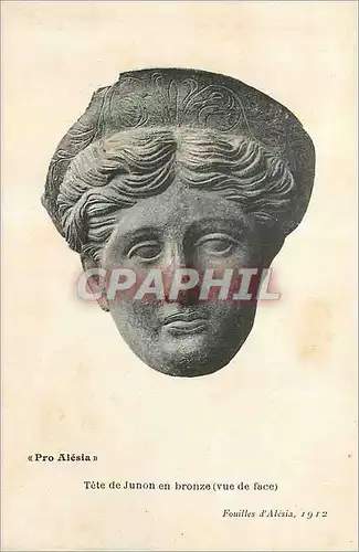 Cartes postales Pro Alesia Tete de Junon en Bronze (Vue de Face)
