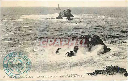 Ansichtskarte AK La Pointe du Raz Le Raz de Sein et le Phare de la Vieille